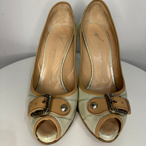 Giuseppe Zanotti Croc-Embossed Open Toe Pumps | Made in Italy | Size EU 41 - Picture 5 of 7
